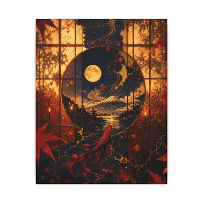 Beautiful Shoji Screen Canvas Art - Gold Vein Kintsugi