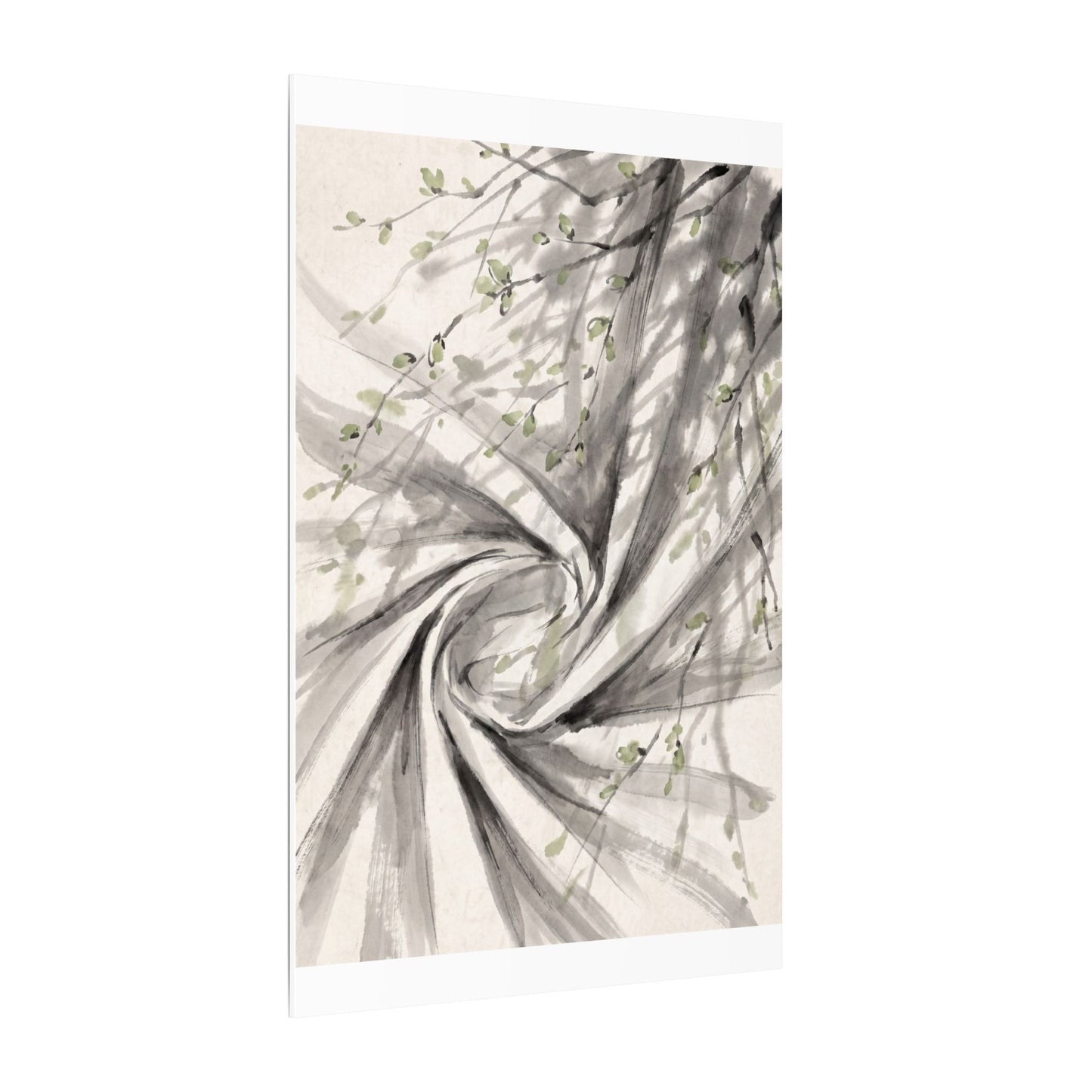 Silk Drape Spring Canvas Art | Zen Contemplative Design