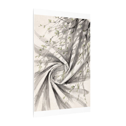 Silk Drape Spring Canvas Art | Zen Contemplative Design