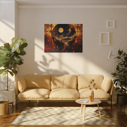 Beautiful Shoji Screen Canvas Art - Gold Vein Kintsugi