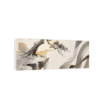 Golden Hour Pine Tree Canvas Art - Japandi Seijaku