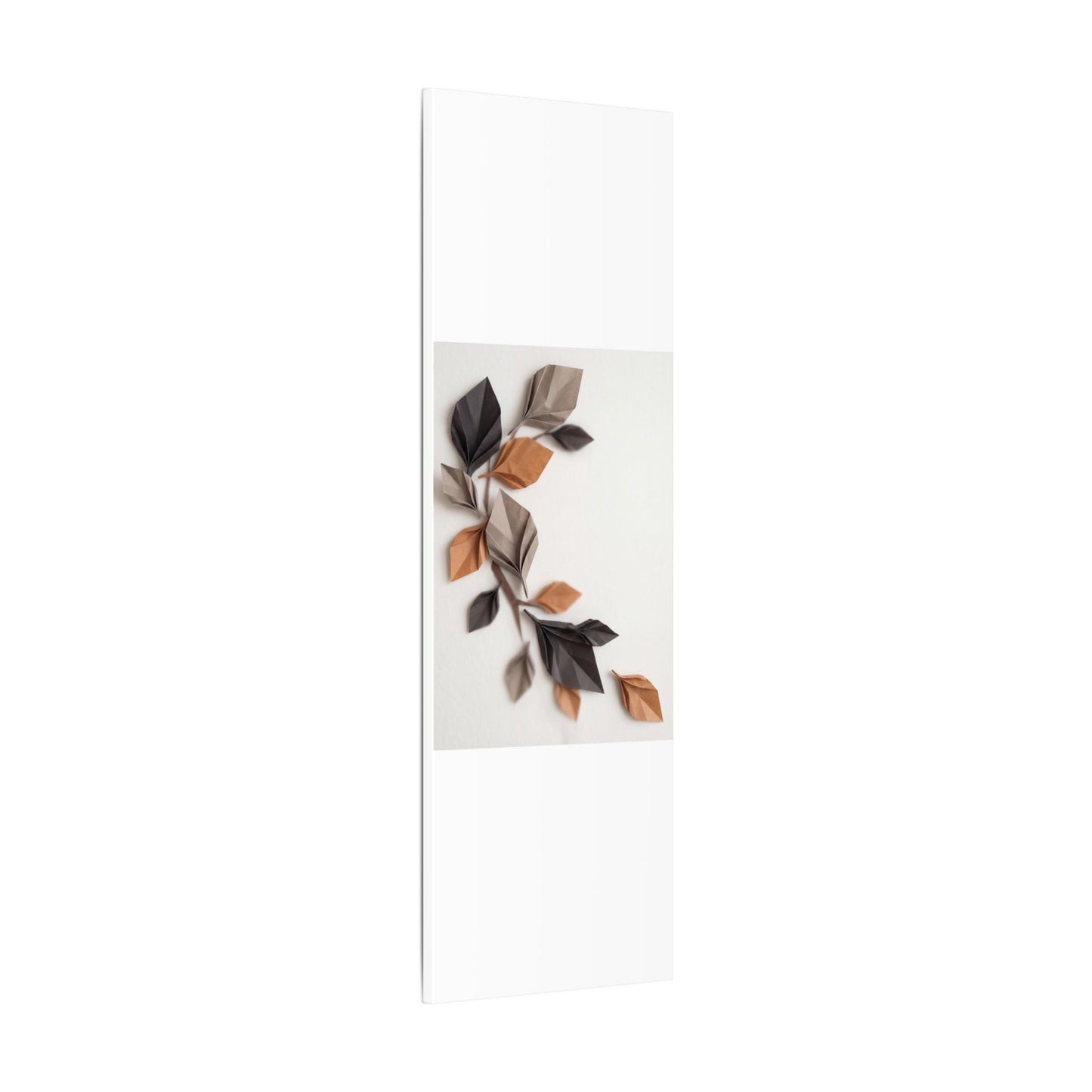 Paper Fold Autumn Canvas Art | Japandi Earthy Design