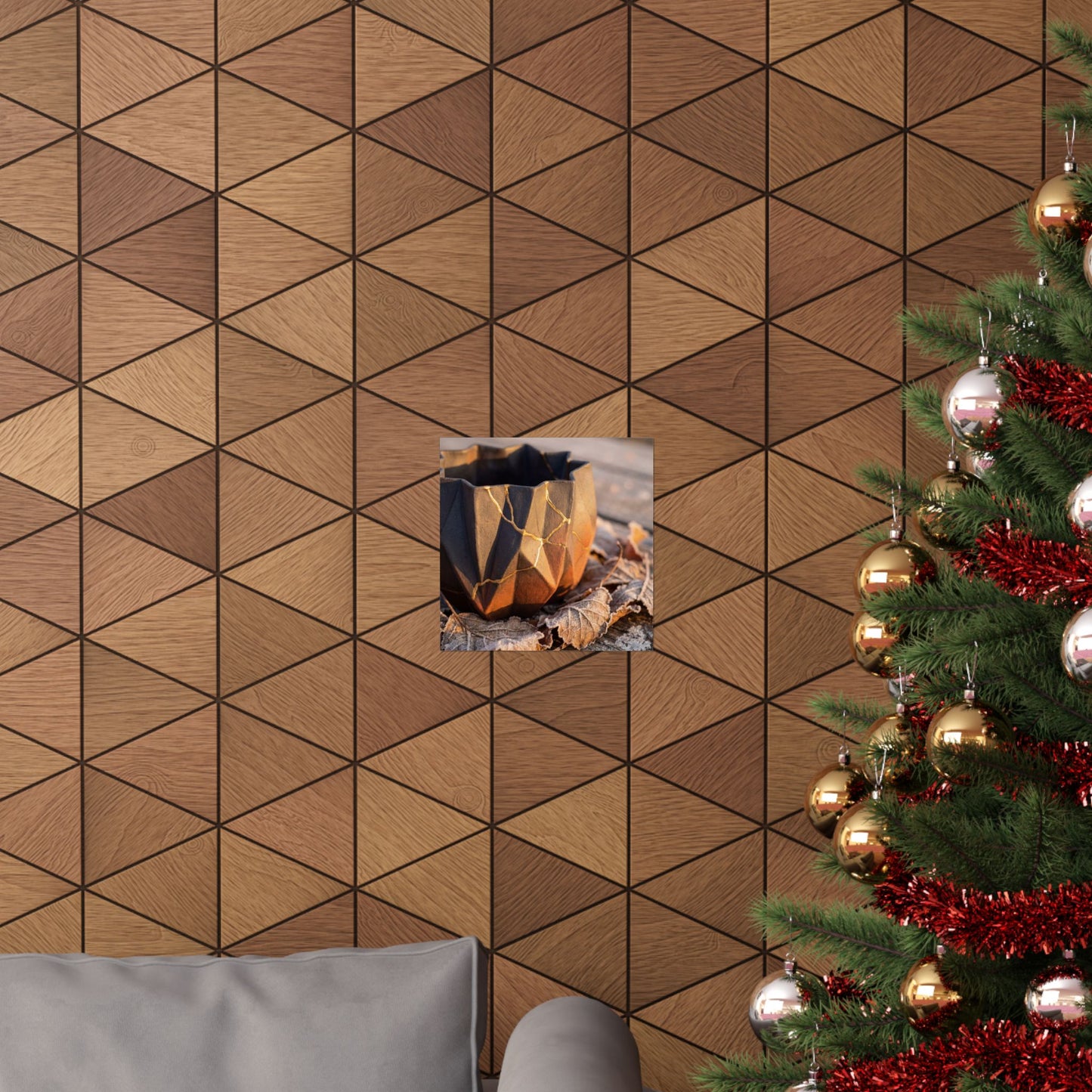 Golden Hour Paper Fold Wall Art Print - Kintsugi Seijaku