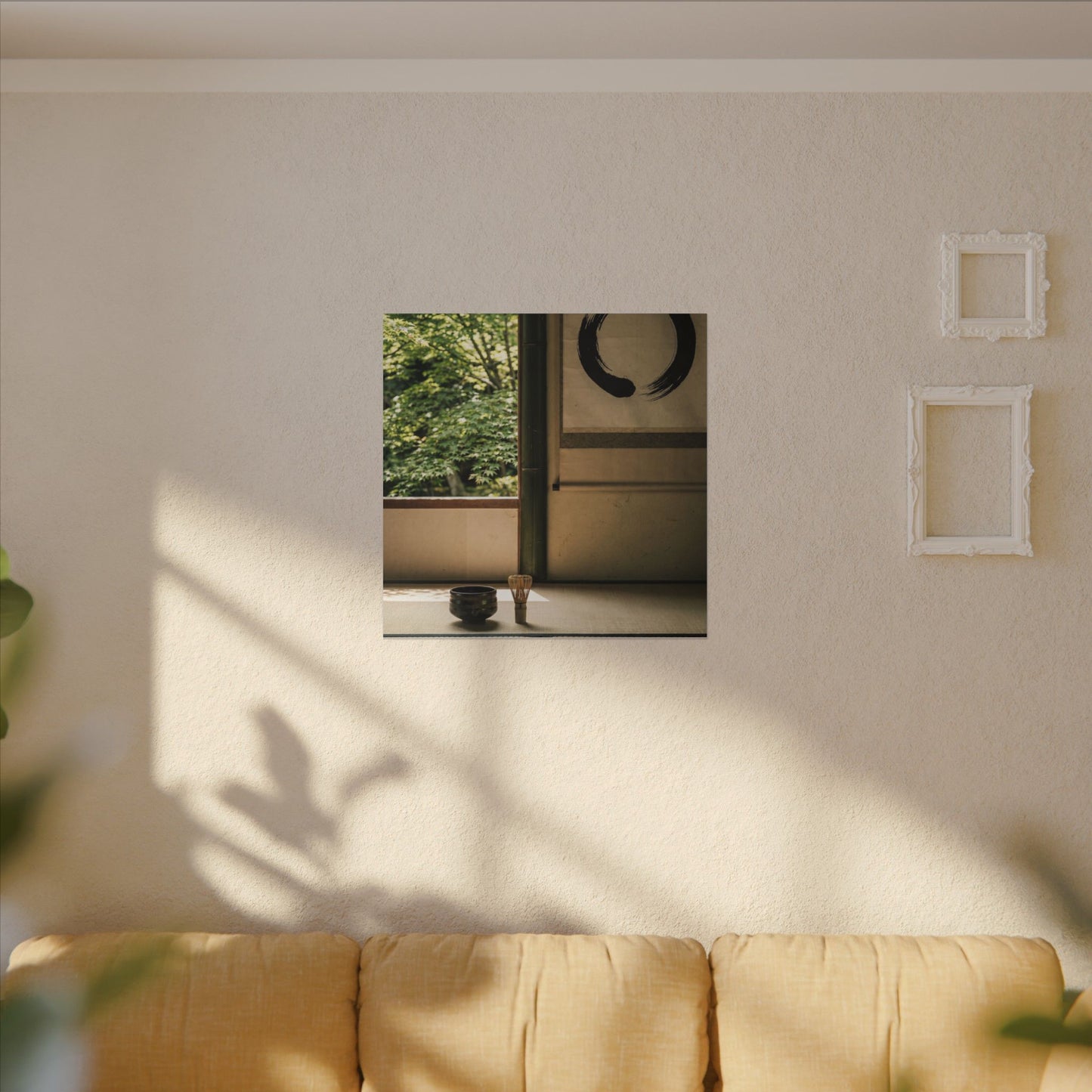 Tea Ceremony Enso Canvas Art | Serene Zen Art