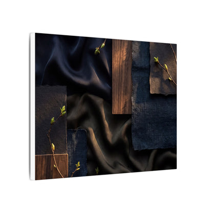 Silk Drape Spring Canvas Art | Dark Japandi Moody Design