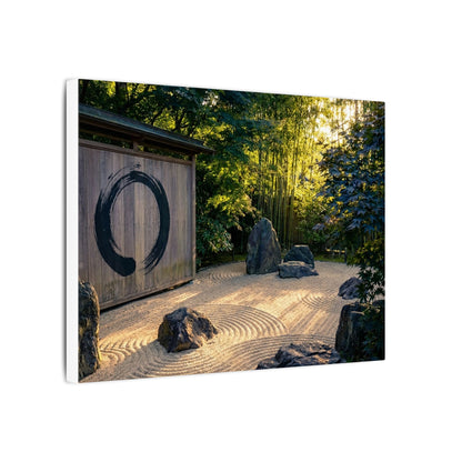Rock Garden Enso Canvas Art | Tranquil Zen Art