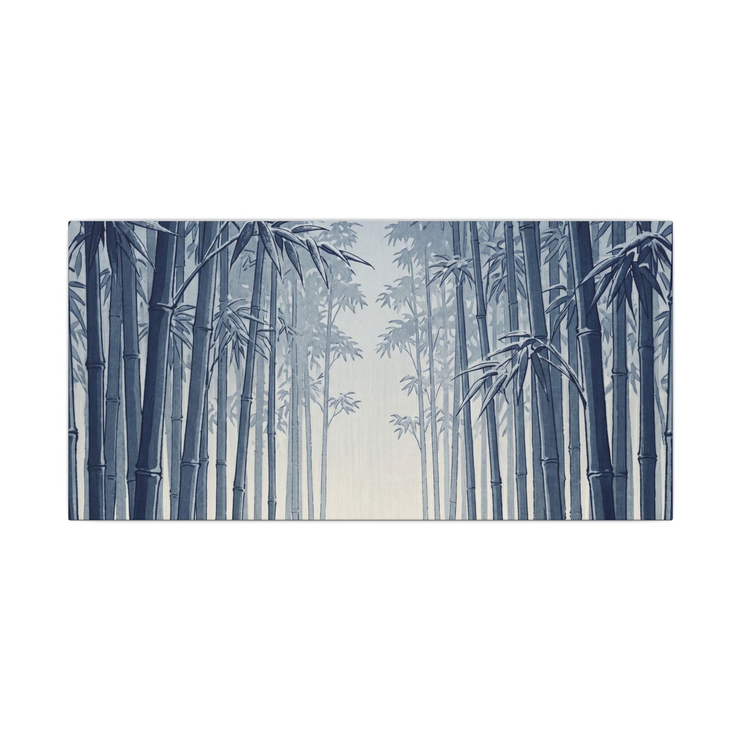 Bamboo Grove Canvas Art | Winter Zen Ukiyo E Inspired Art