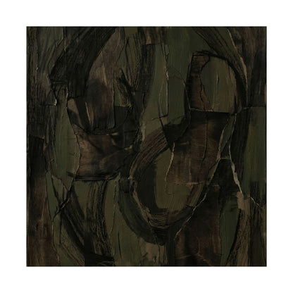 Mixed Media Dark Japandi Textured Wall Art Print