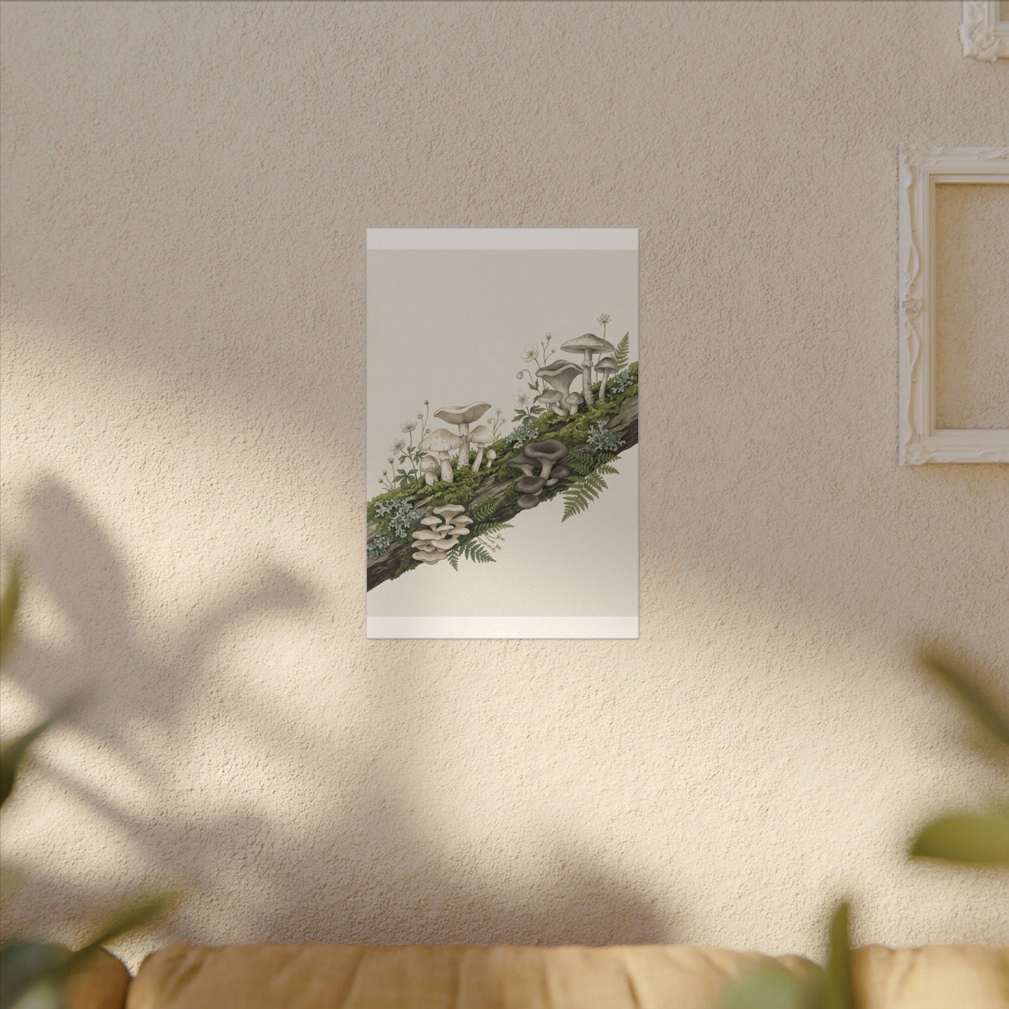 Dappled Wild Mushrooms Canvas Art - Japandi Ma