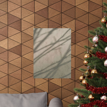 Winter Shadow Play Japanese Pattern Wall Art Print | Warm Decor