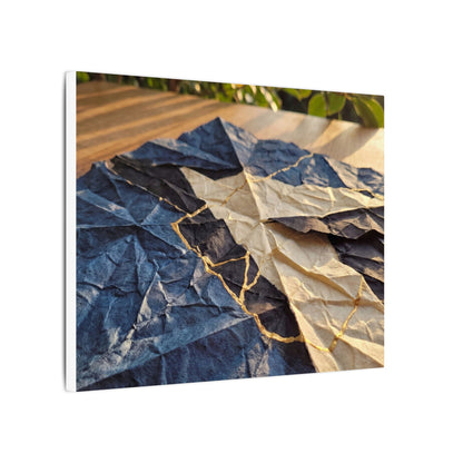 Golden Hour Paper Fold Canvas Art - Kintsugi Ma