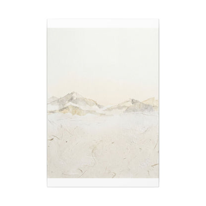 Mountain Mist Winter Canvas Art | Japandi Warm Design