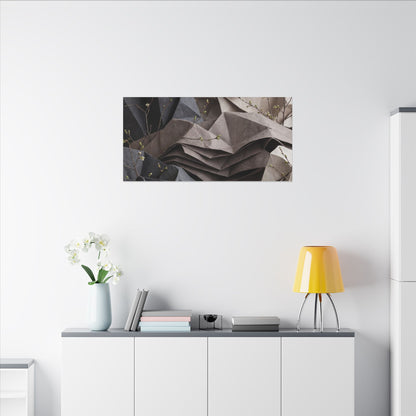 Neutral Paper Fold Canvas Art - Texture Japandi