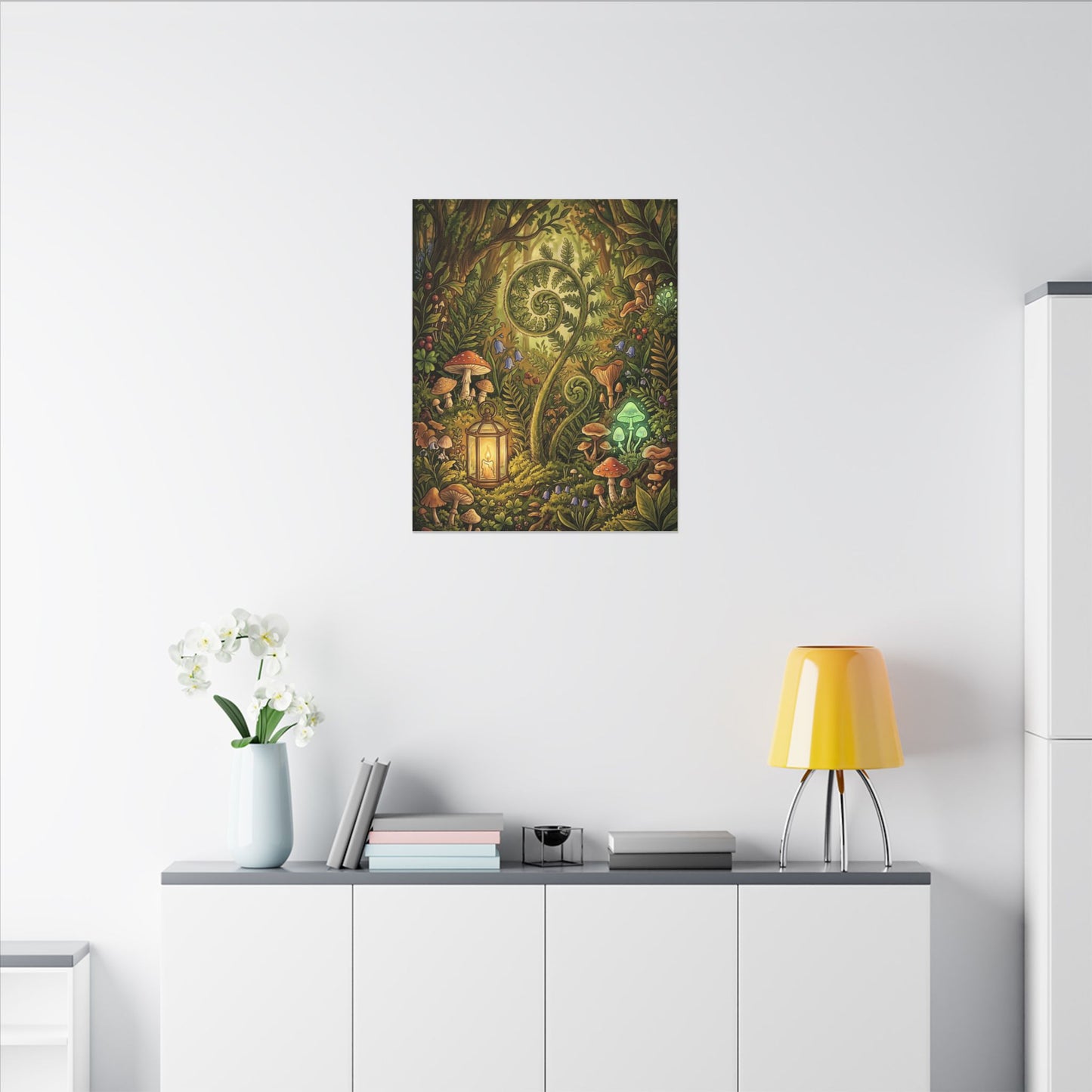 Elegant Ceramic Bowl Canvas Art - Minimal Line Japandi