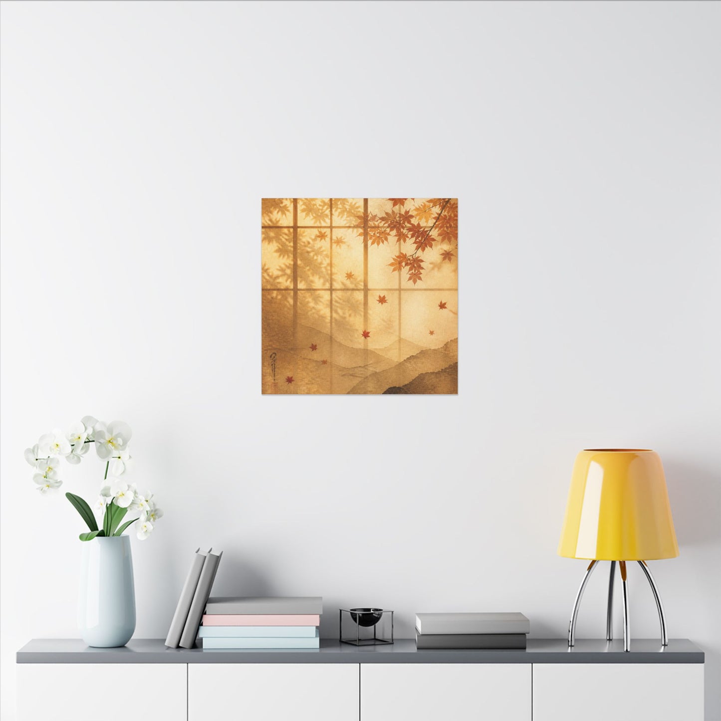 Shoji Screen Texture Canvas Art | Earthy Japandi Art