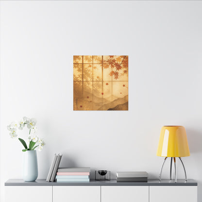 Shoji Screen Texture Canvas Art | Earthy Japandi Art