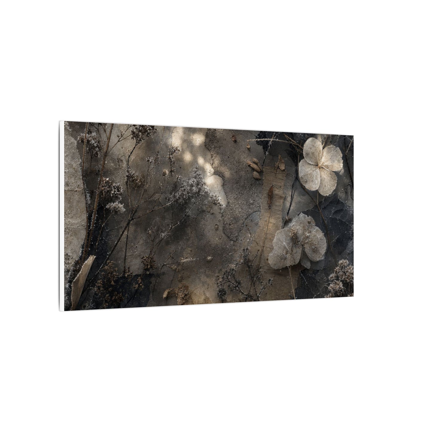 Winter Dried Flowers Texture Canvas Art | Elegant Decor