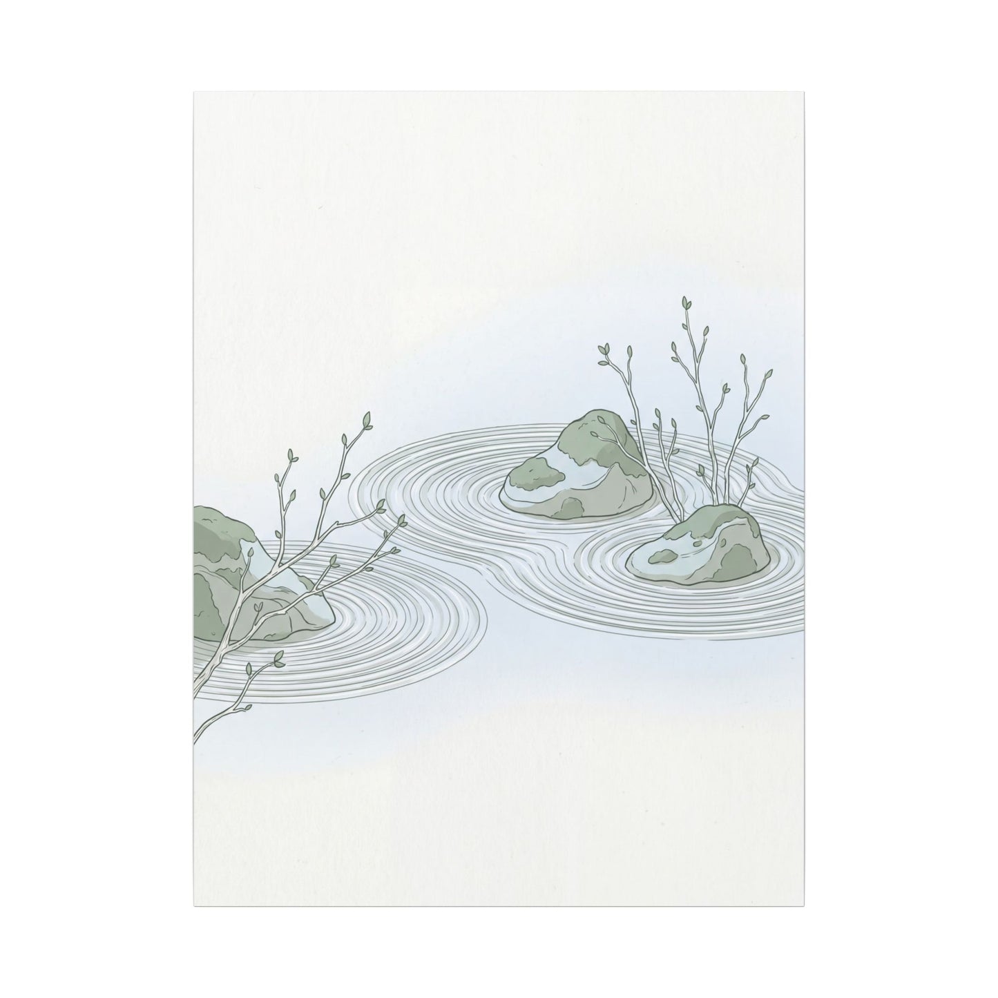 Moonlight Rock Garden Canvas Art - Japandi Ma
