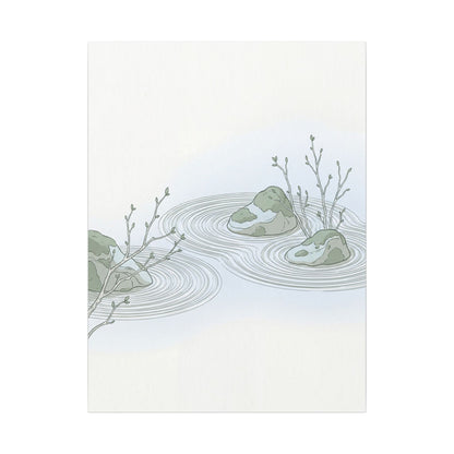 Moonlight Rock Garden Canvas Art - Japandi Ma