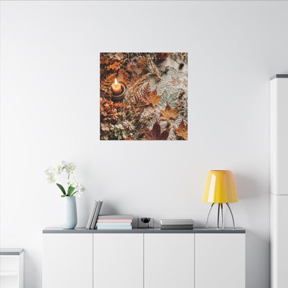 Candlelight Dried Flowers Canvas Art - Japandi Seijaku