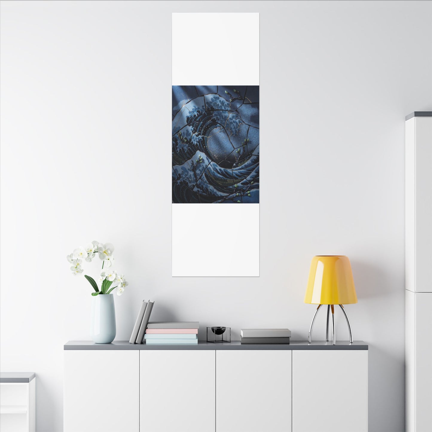 Ocean Wave Spring Canvas Art | Kintsugi Artful Design