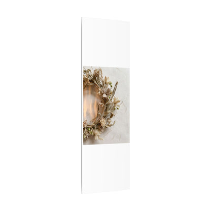 Dried Flowers Japanese Pattern Canvas Art | Neutral Japandi Art