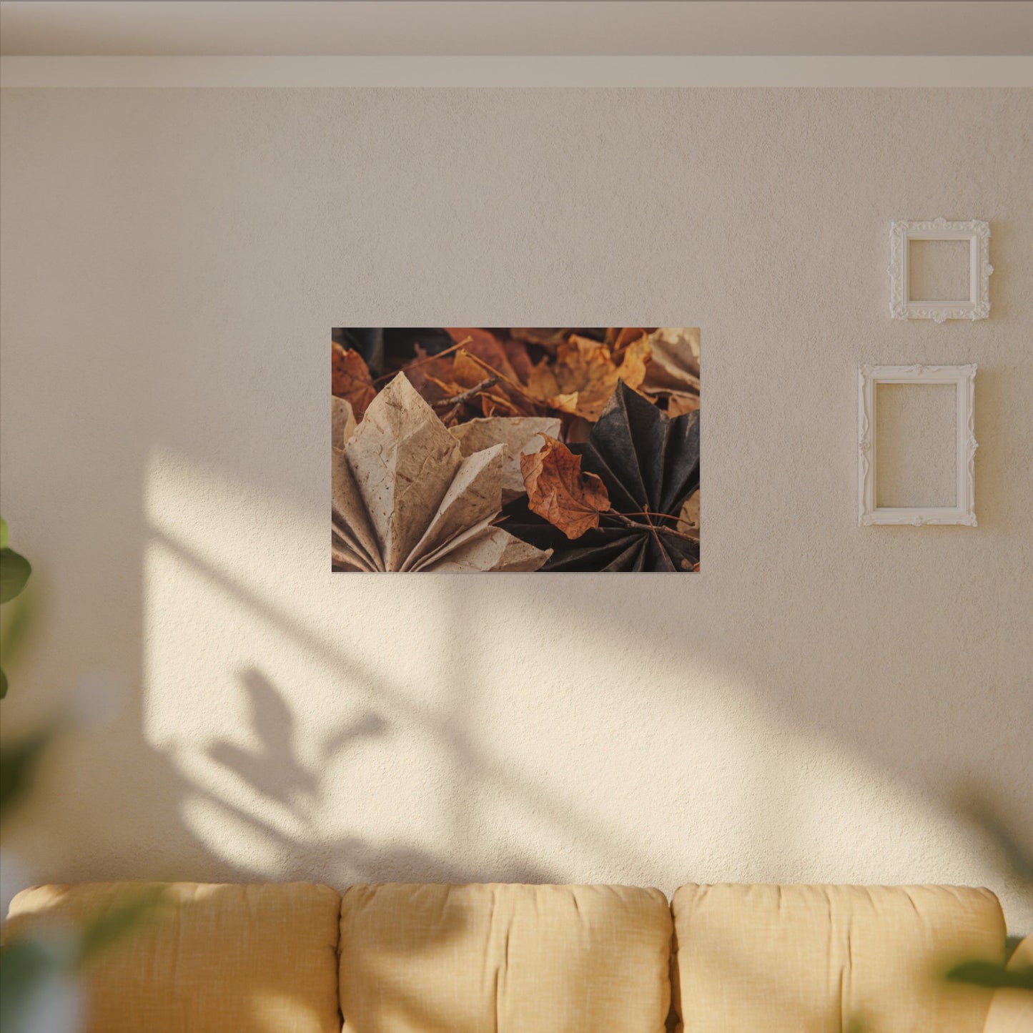 Paper Fold Texture Canvas Art | Elegant Japandi Art