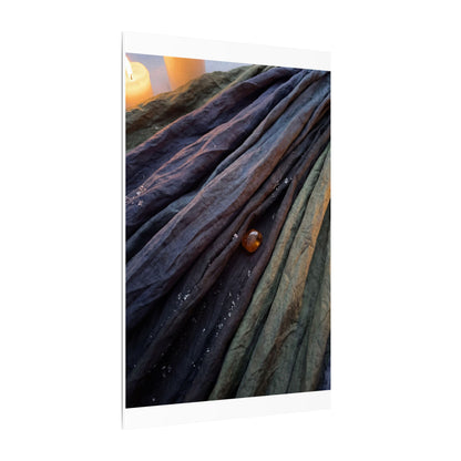 Silk Drape Shadow Zen Canvas Art | Moody Dark Japandi Art