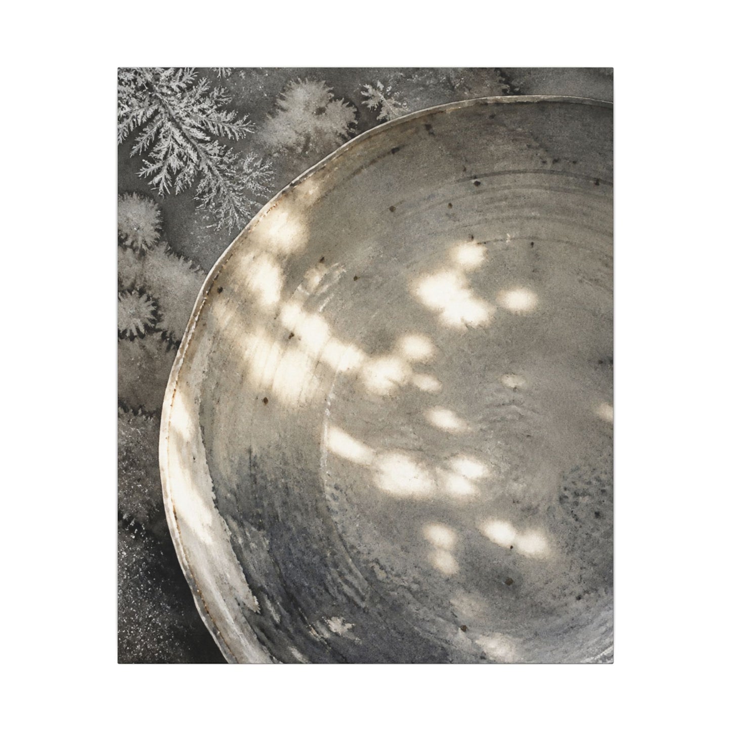 Ceramic Bowl Watercolor Canvas Art | Warm Japandi Art