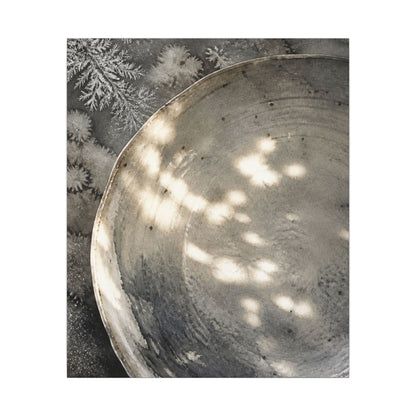 Ceramic Bowl Watercolor Canvas Art | Warm Japandi Art
