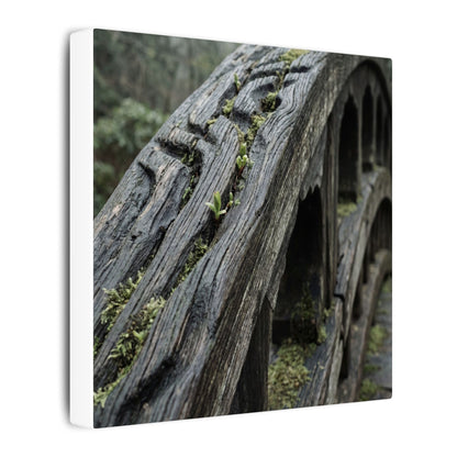 Overcast Wooden Bridge Canvas Art - Japandi Kanso