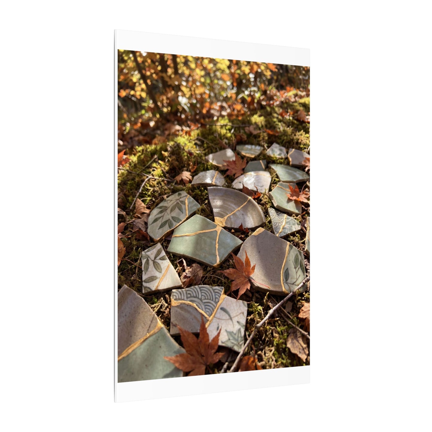 Broken Pottery Japanese Pattern Canvas Art | Elegant Japandi Art
