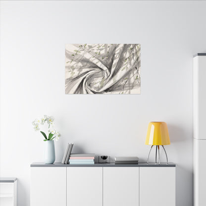 Silk Drape Spring Canvas Art | Zen Contemplative Design