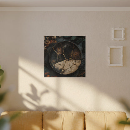 Kintsugi Rust Patina in Dawn | Gold Repair Canvas Art
