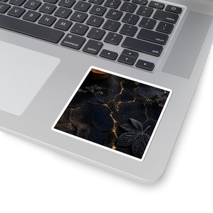 Cracked Earth Sticker | Winter Dark Japandi Moody Minimal Art