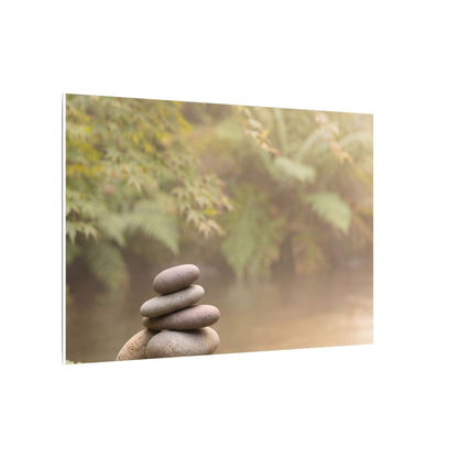 Cozy River Stones Canvas Art - Japanese Pattern Japandi