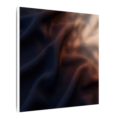 Dark Japandi Silk Drape in Dawn | Shadow Zen Canvas Art