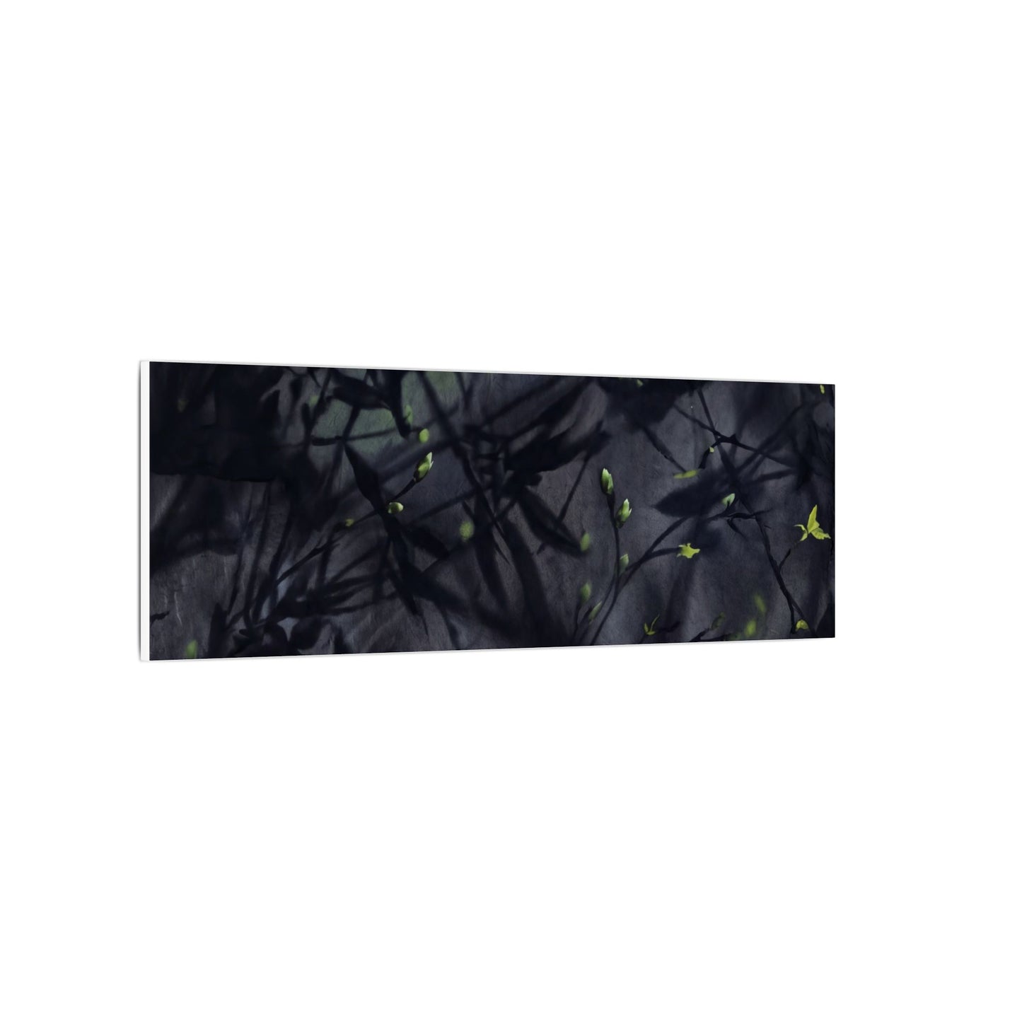 Shadow Play Spring Canvas Art | Dark Japandi Atmospheric Design