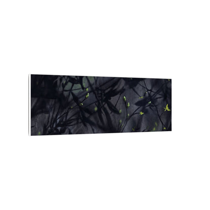 Shadow Play Spring Canvas Art | Dark Japandi Atmospheric Design