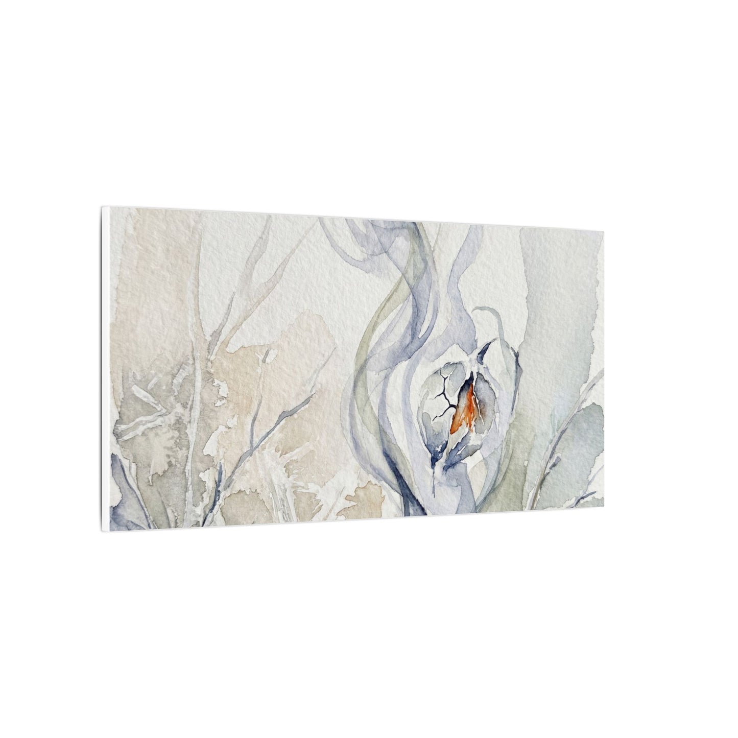 Earthy Incense Smoke Canvas Art - Watercolor Japandi