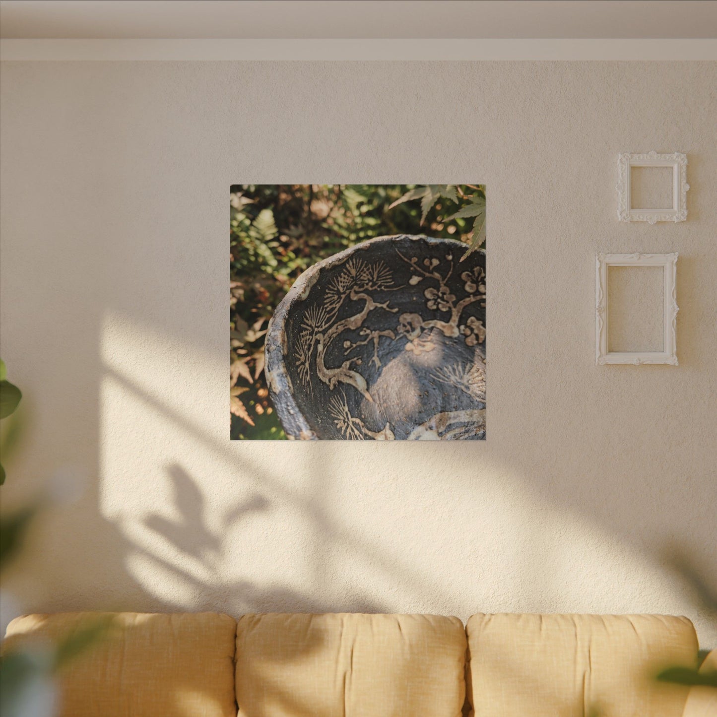Ceramic Bowl Canvas Art | Summer Japandi Japanese Pattern Art