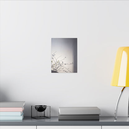 Japandi Shadow Play in Dawn | Japanese Pattern Canvas Art