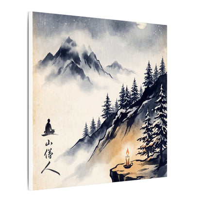 Mountain Mist Canvas Art | Winter Zen Ukiyo E Inspired Art