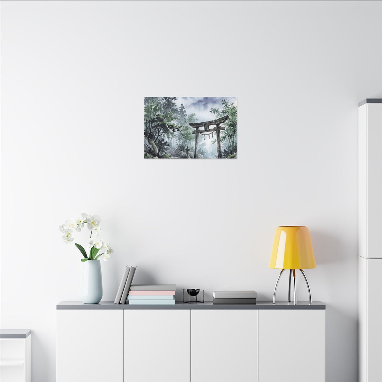 Moonlight Torii Gate Canvas Art - Zen Fukinsei
