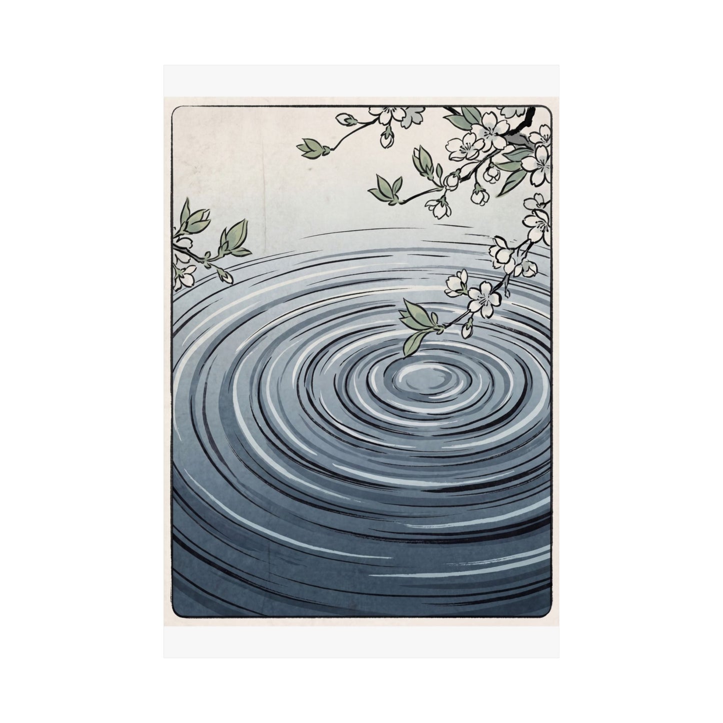 Water Ripple Spring Wall Art Print | Zen Peaceful Design