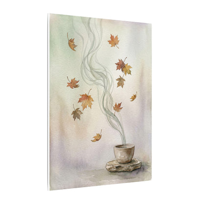 Incense Smoke Canvas Art | Autumn Japandi Watercolor Art