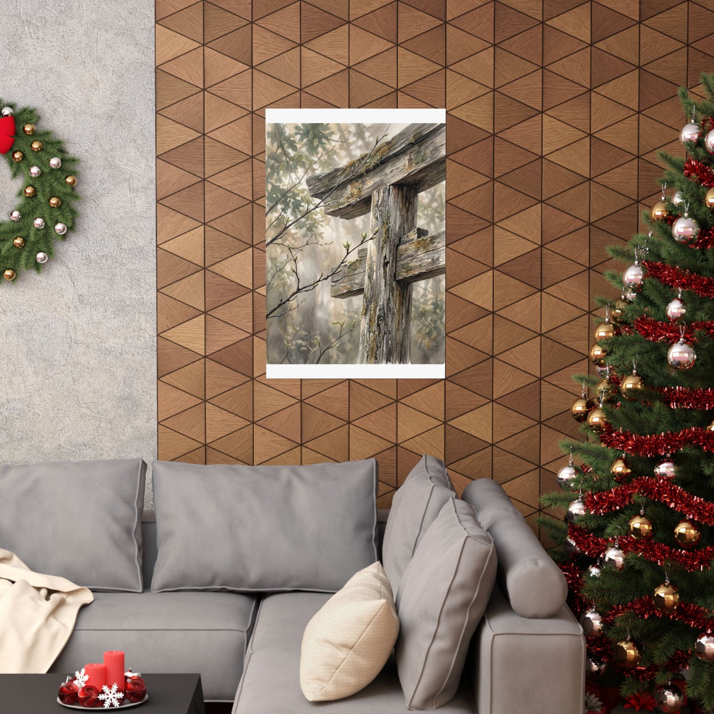 Torii Gate Spring Wall Art Print | Japandi Neutral Design