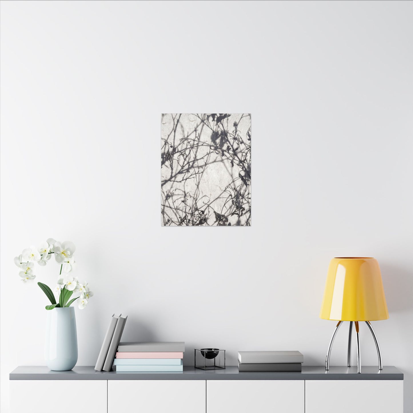 Winter Shadow Play Japanese Pattern Canvas Art | Elegant Decor