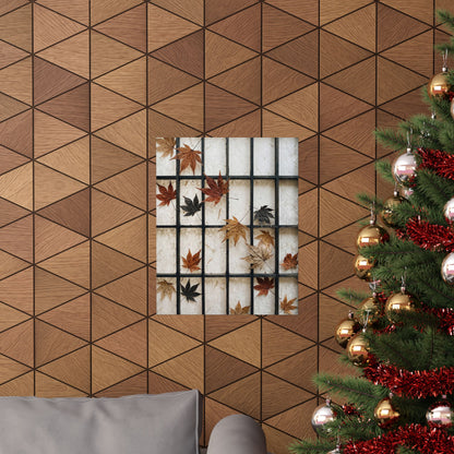 Shoji Screen Texture Wall Art Print | Elegant Japandi Art