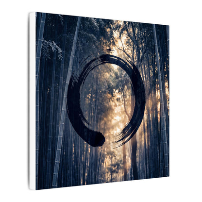 Bamboo Grove Canvas Art | Winter Zen Enso Art